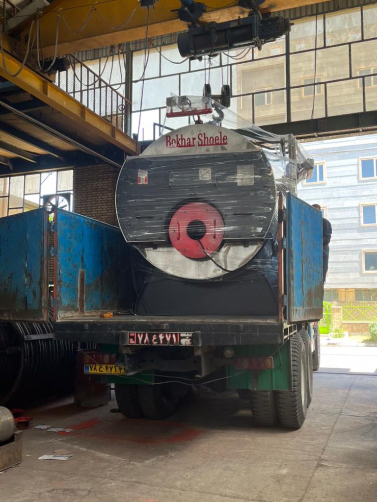 ارسال دیگ بخار 3 تن خط تولید رزین شرکت سفیر بلاد پارس کرج