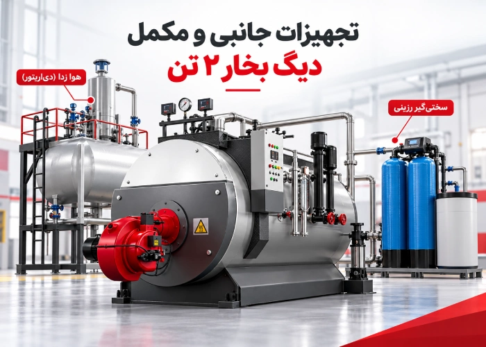تجهیزات دیگ بخار 2 تن