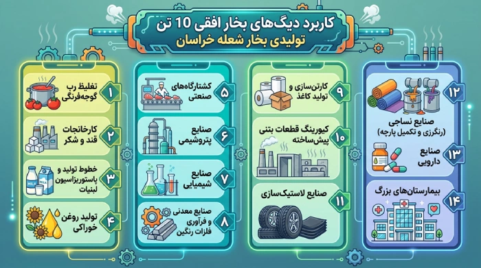 کاربرد دیگ بخار 10 تن